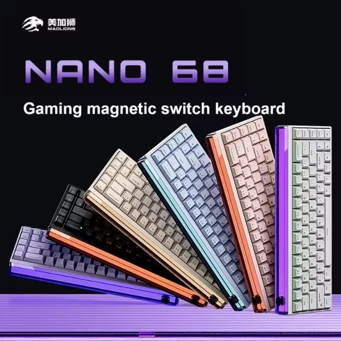 

Madlions Nano68 Customized Magnetic Switch Gaming Keyboard TTC TOP E-Sport 8K 32K Scaning Rate RGB Keyboard laptop SOCD Gifts