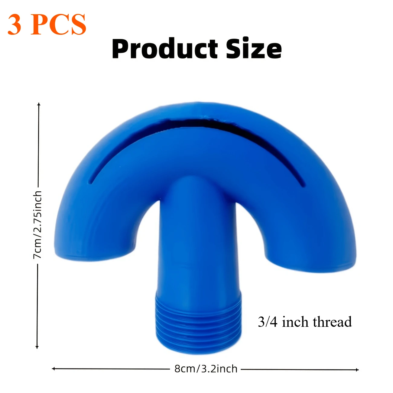 3Pcs Pool Cooling Aerator Fountains - Standard 3/4in Threaded Tool, Pool Cooling Oxygenation Accessories, Return Inlet Tool