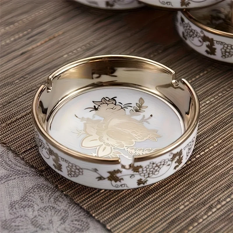 Porcelain ashtray, home living room coffee table decoration, European hotel room ashtray, creative fashion office