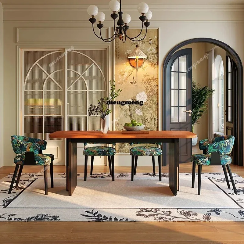 

Nordic Retro Dining Table Modern Designer Solid Wood Dining Room Dining Table Creative High-end Home Furniture Esstisch