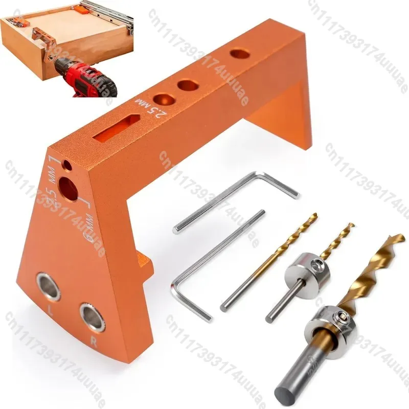 For Drawer Slide Drill Guide Kit Woodworking Tools Precision Jig for Cabinet Installation Hardware Mounting Accessory