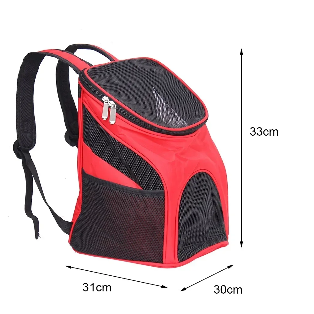 Pet Dog Carrier Backpack Bag Pet Outdoor Cat Carrier Bagpack Portable Zipper Mesh Backpack Breathable Dog Bag Supplies