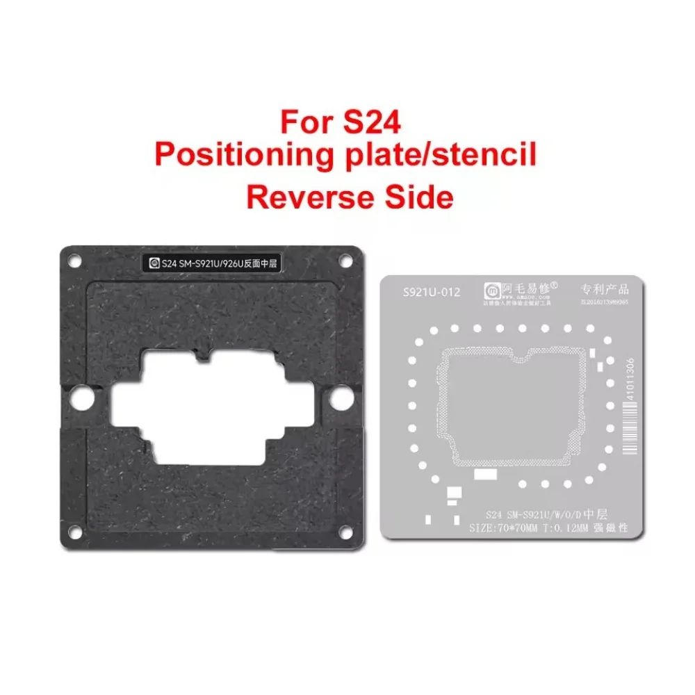 AMAOE For Samsung S24 S23 S23+ S901U S906U Reverse Side Middle Layer Reballing Stencil Template Station Motherboard Repair