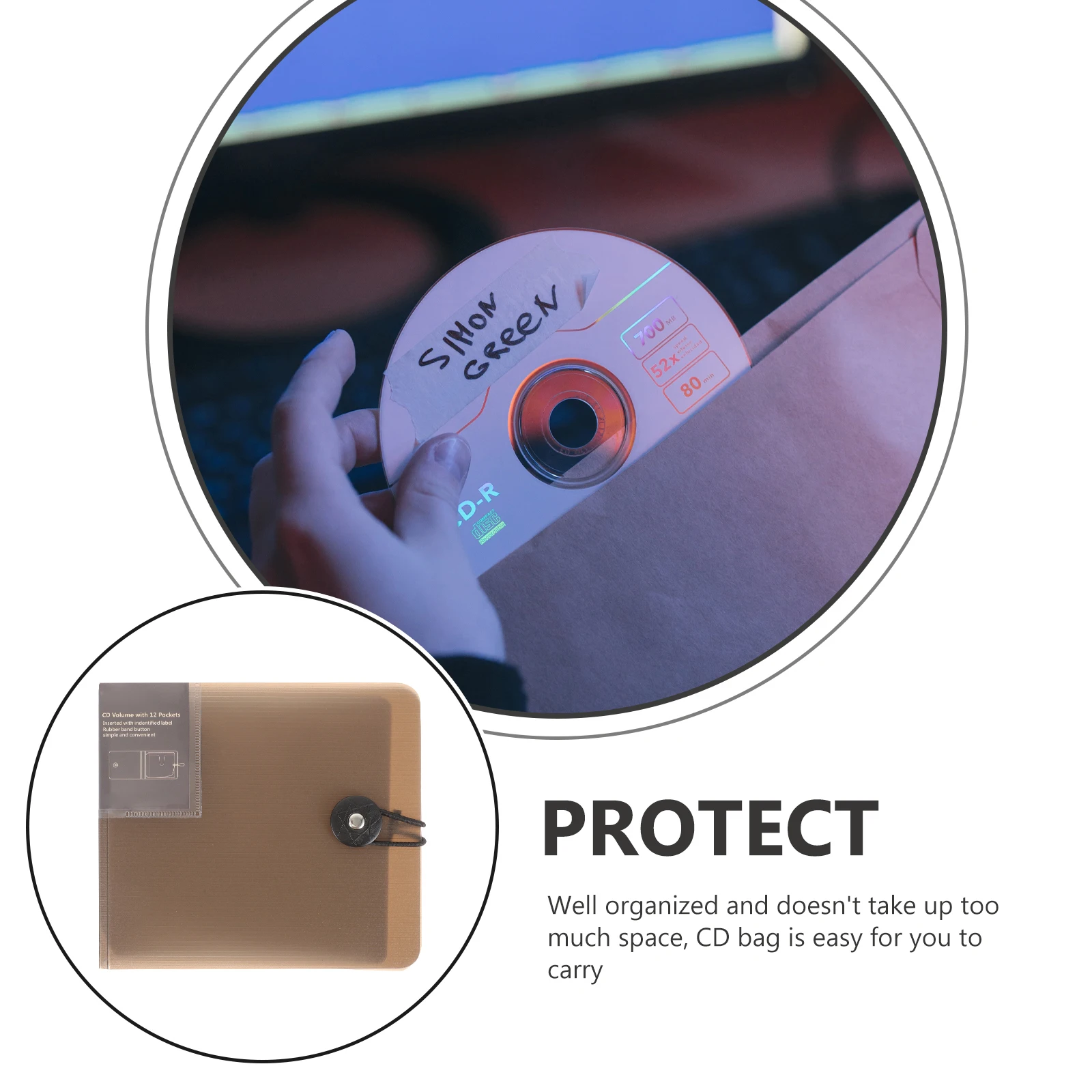 

Bag Car Travel Soft Lining Storage Cases Car Cd Pouch Storage Book Protective Portable Cd Organizer Case