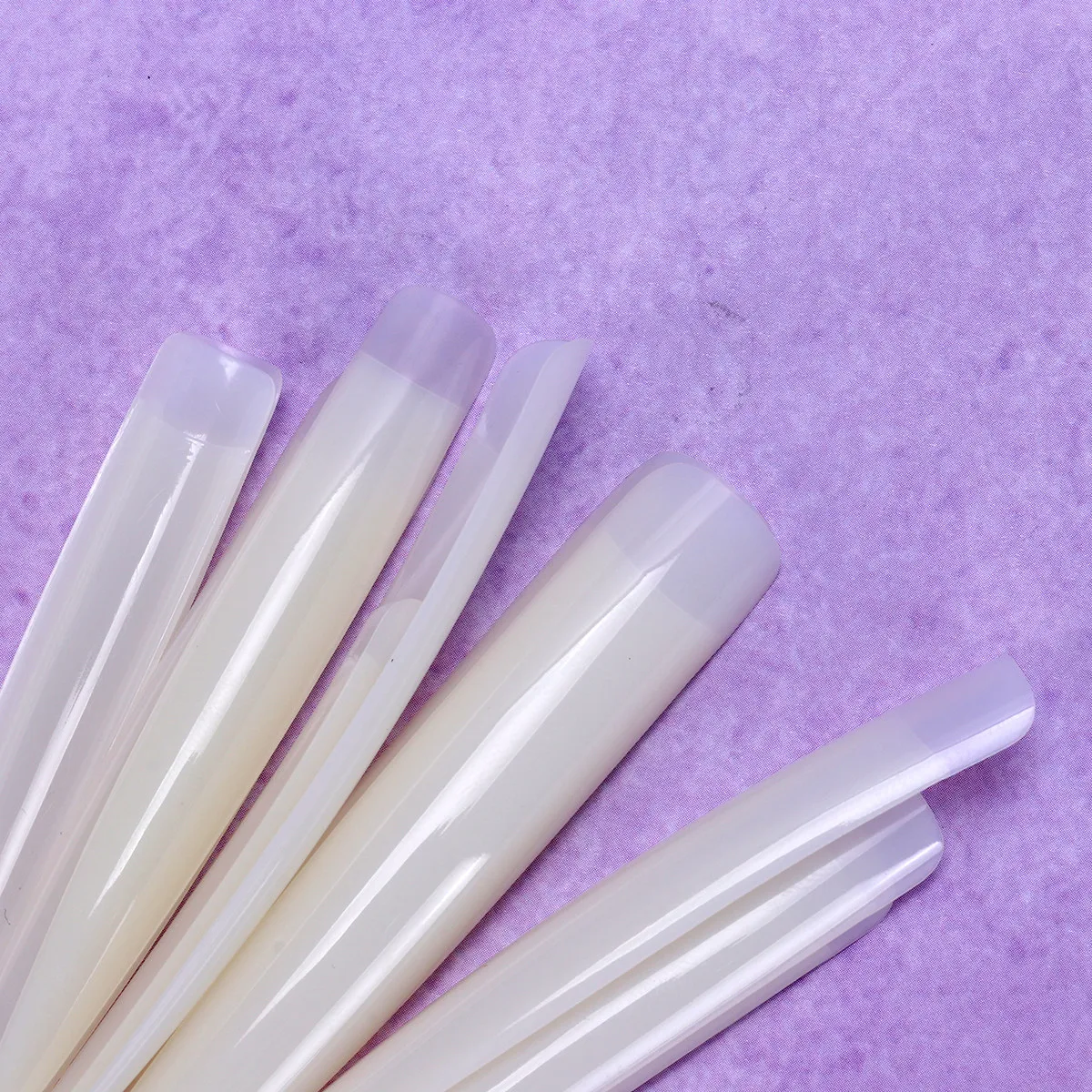 10Packs False Nail Tips Natural Color Artificial Nails Sturdy Durable Long-Lasting for Wedding Party Nail Art False Nails