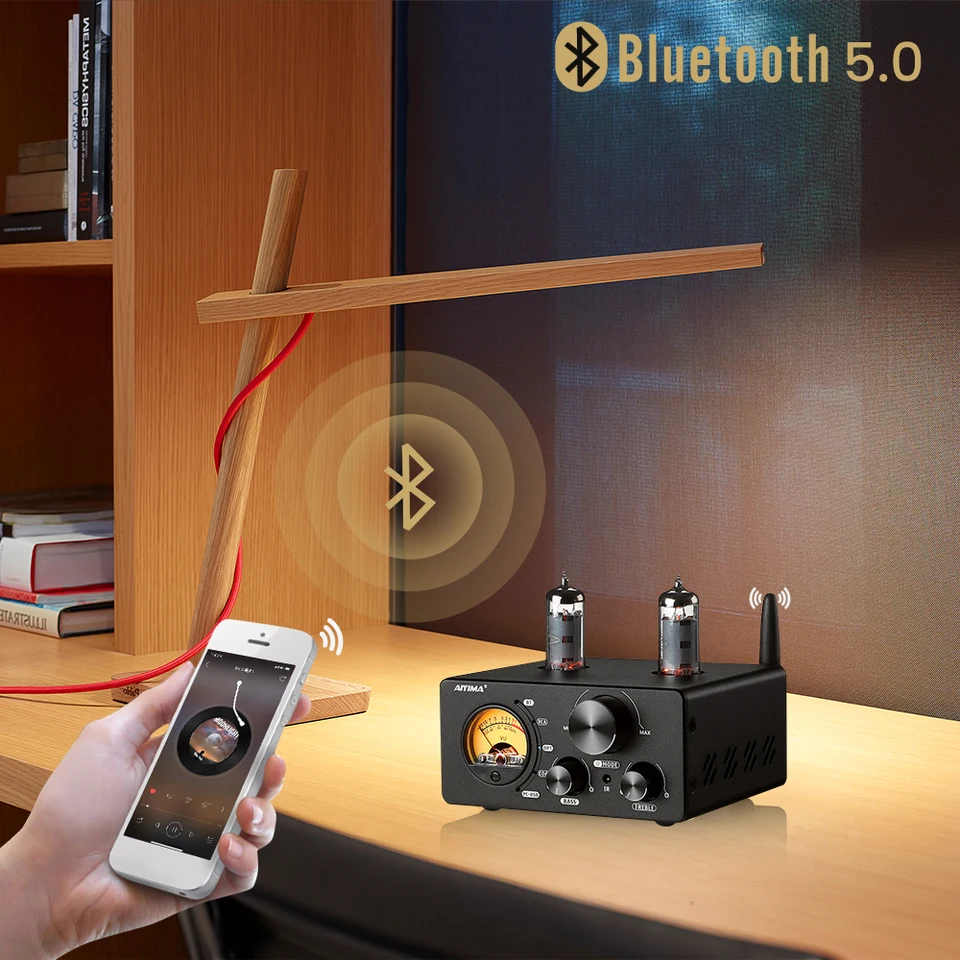 AIYIMA T9 HiFi Bluetooth 5.0 真空管アンプ USB DAC ステレオアンプ