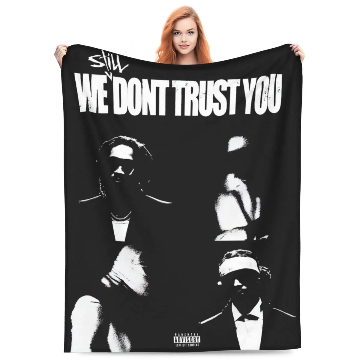 

Future X Metro Boomin Rapper Blanket Coral Fleece Plush Print Still We Dont Trust You Relax Warm Throw Blankets for Bed Throws