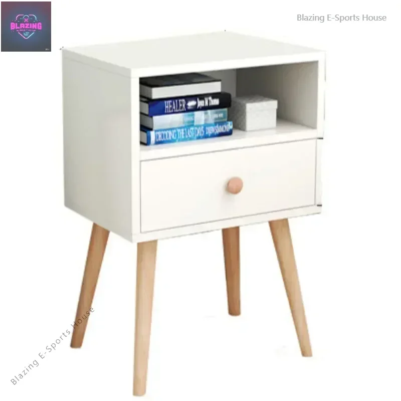 Kawaii Nordic Nightstands Drawers Living Room Aesthetic Space Saving Bedside Table Minimalist Luxury Mesita De Noche Furnitures