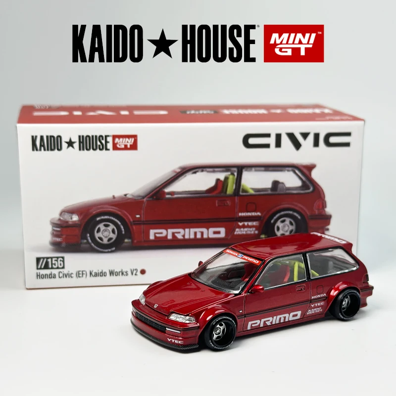 Red KAIDO HOUSE TOKYO DIECAST CLUB ピンズ Kaido House Honda Civic EF Kaido Works V2 Metal Red KHMG alloy car