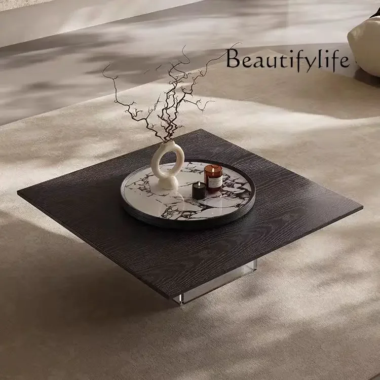 

ZL Italian minimalist suspended coffee table senior home living room designer creative square coffee table diameter 90
