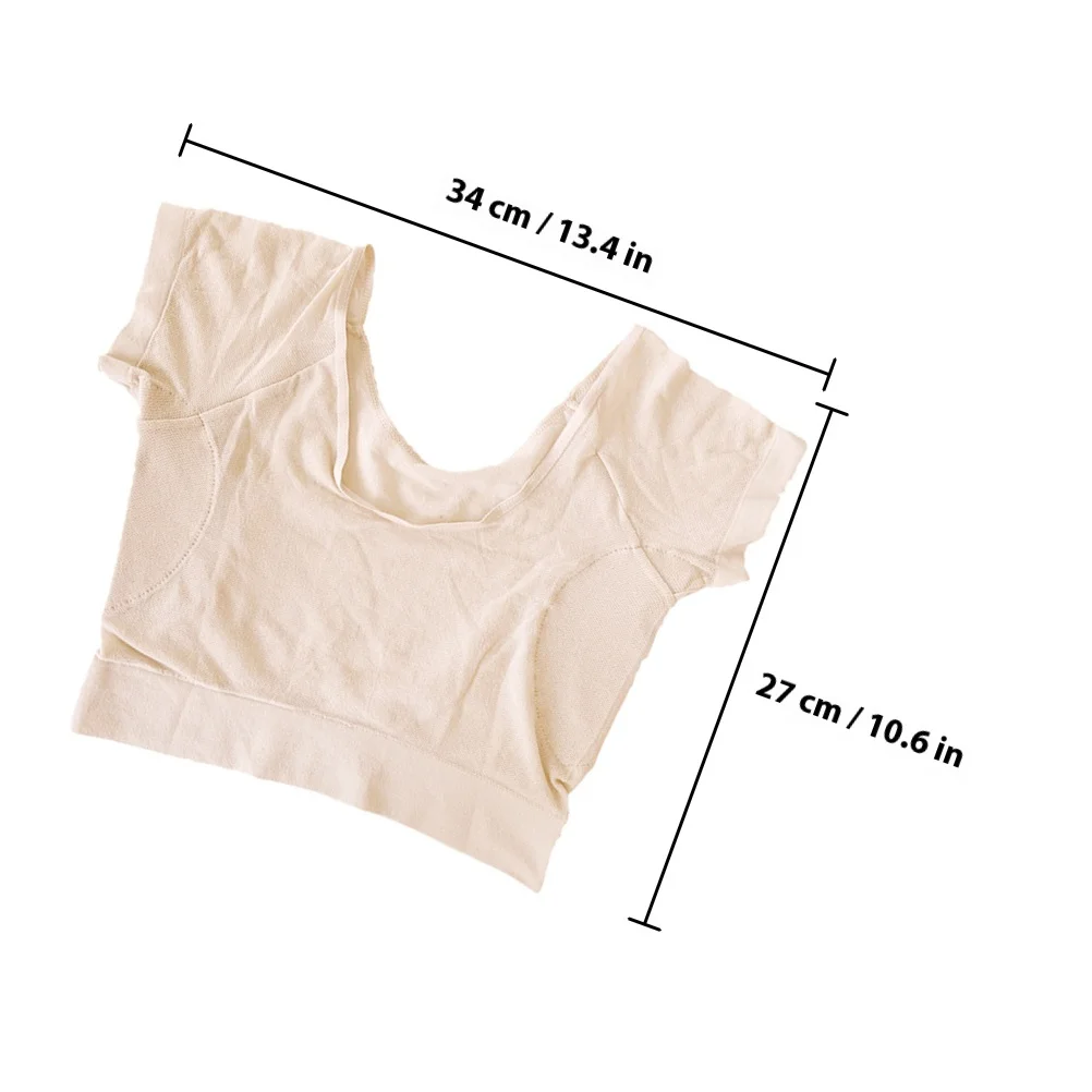 Almohadillas absorbentes de sudor para mujer, protectores de axilas, almohadillas para el sudor, chaleco fino transpirable, ropa interior antisudor lavable, 2 uds.
