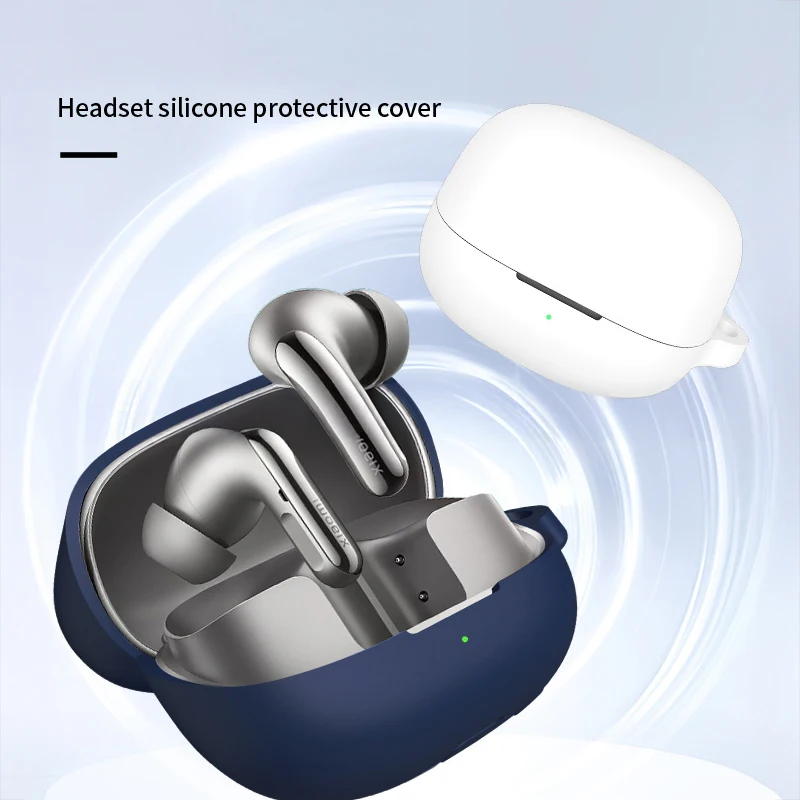 Soft Silicone Case For Xiaomi Buds 5 Pro 5Pro Wireless Earphone Headphones Covers For Xiaomi Buds5Pro Protective Cases With Hook