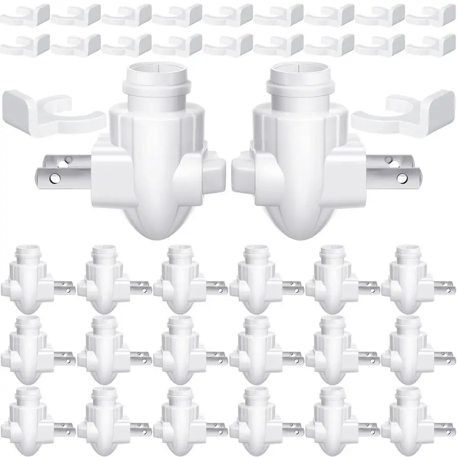 

20 комплектов модулей для ночников с подключением к сети, основания для ночников с плафонами, крепежными зажимами, пластиковыми светильниками и вращающимися основаниями для создания собственных светильников