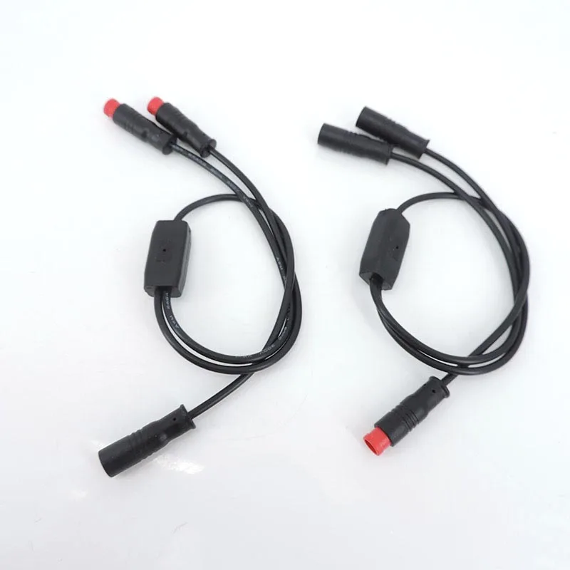 Conector divisor impermeável para motor E-bike, macho para fêmea, 2Pin Way, divisor de cabo masculino, Julet 9mm, M8 Y Splitter, conector do motor