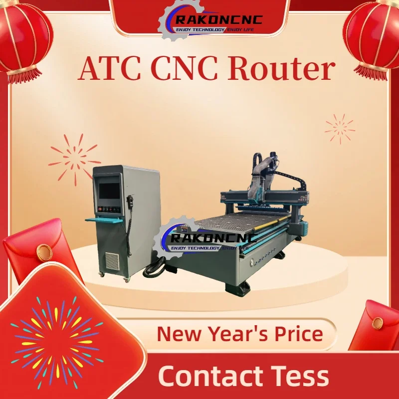 

Auto Tool Changer Industrial Machinery 4*8ft' Cnc Router Wood Engraver Drilling and Milling Tools Wood Furnitures Making Machine