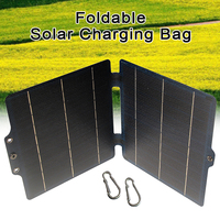 10W Foldable Solar Charger ETFE USB-C/USB 5V Output Portable Solar Bag Fast Charging for Power Bank Phone Camping Emergency