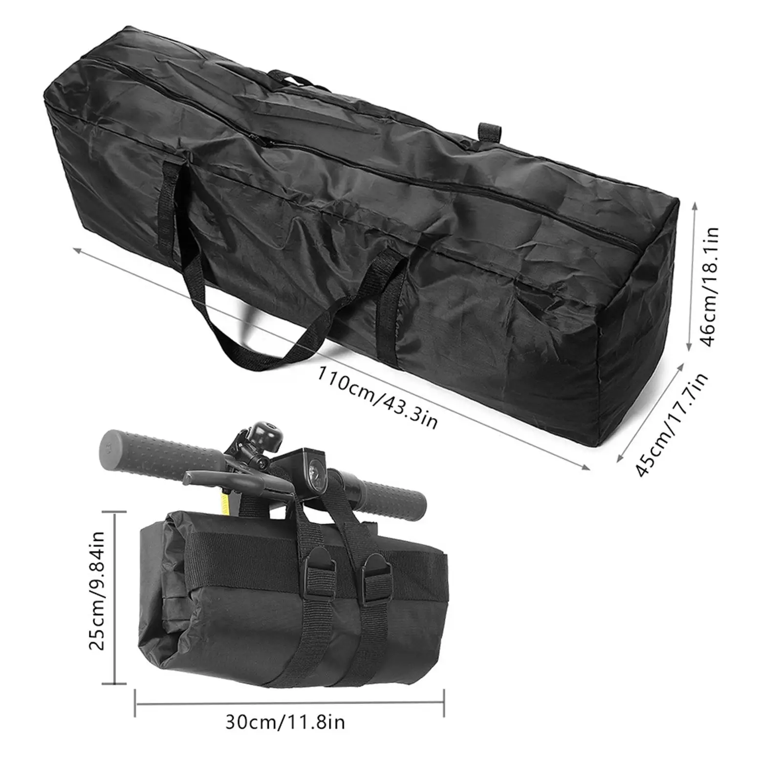 Folding Electric Scooter Bag with Handle Ergonomic Storage Bag Cover Carrying Bag for Men Travel Outdoor Easy Transport Garage