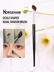 Single eye shadow brush ultra-thin sickle diagonal makeup brush horizontal silkworm brush eyebrow brush