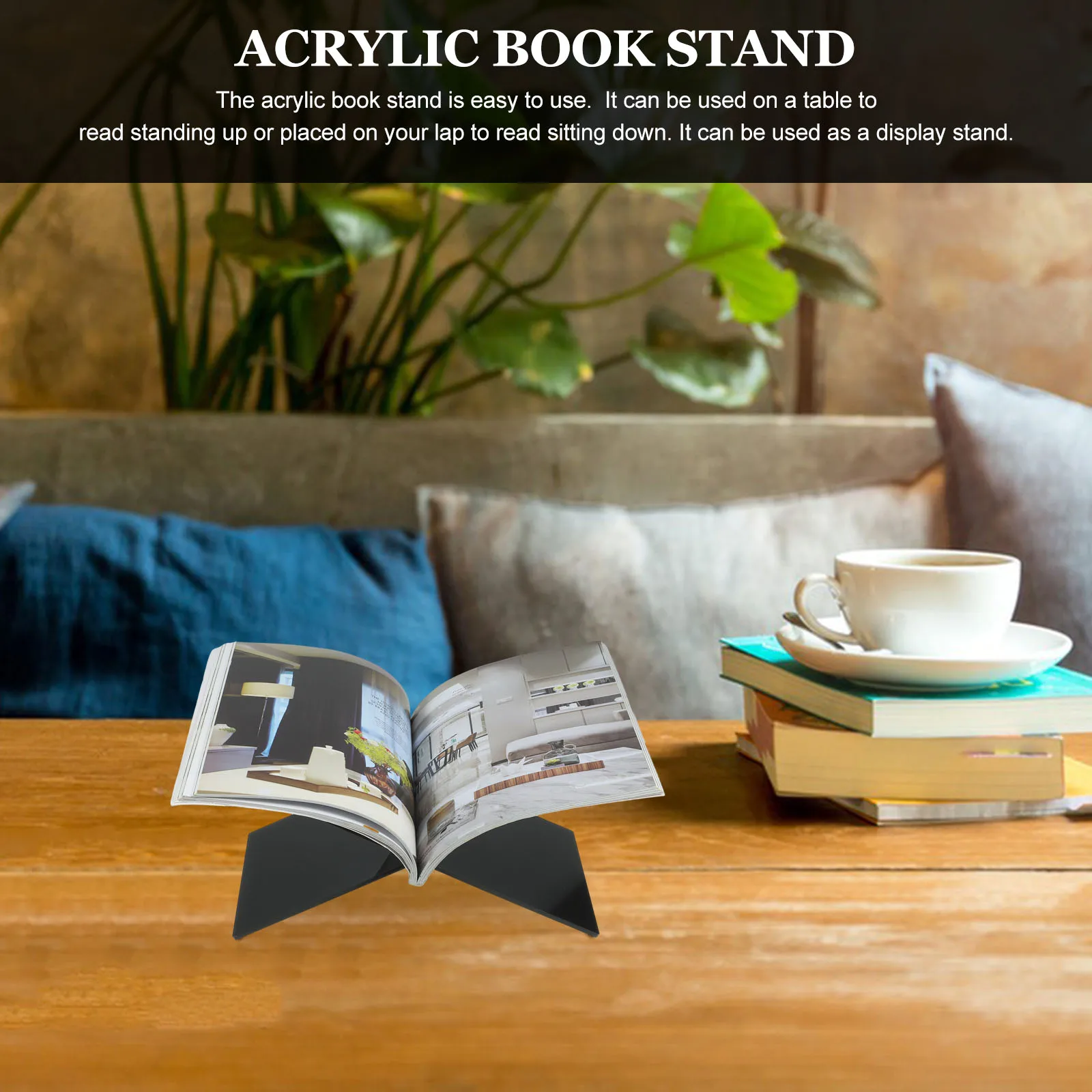 

1 Set Acrylic Book For Kitchen Recipe Books Magazines Textbooks Cookbooks Reading Holder Display Stand Storage Rack Organizer
