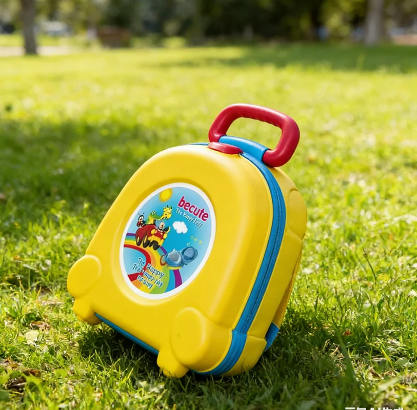 ポータブルカートイレ子供用しゃがむトイレ旅行用ベビー小便器かわいい子供用トレーニングシート男の子と女の子用