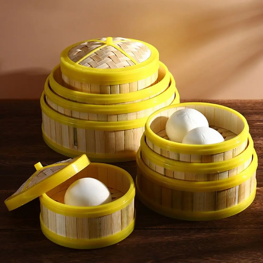 Multi-Sizes With Lid for Steaming Food Chinese Food Making Safe Dumpling Steamer Steamer Basket Bamboo Steamer Kitchen Cookware
