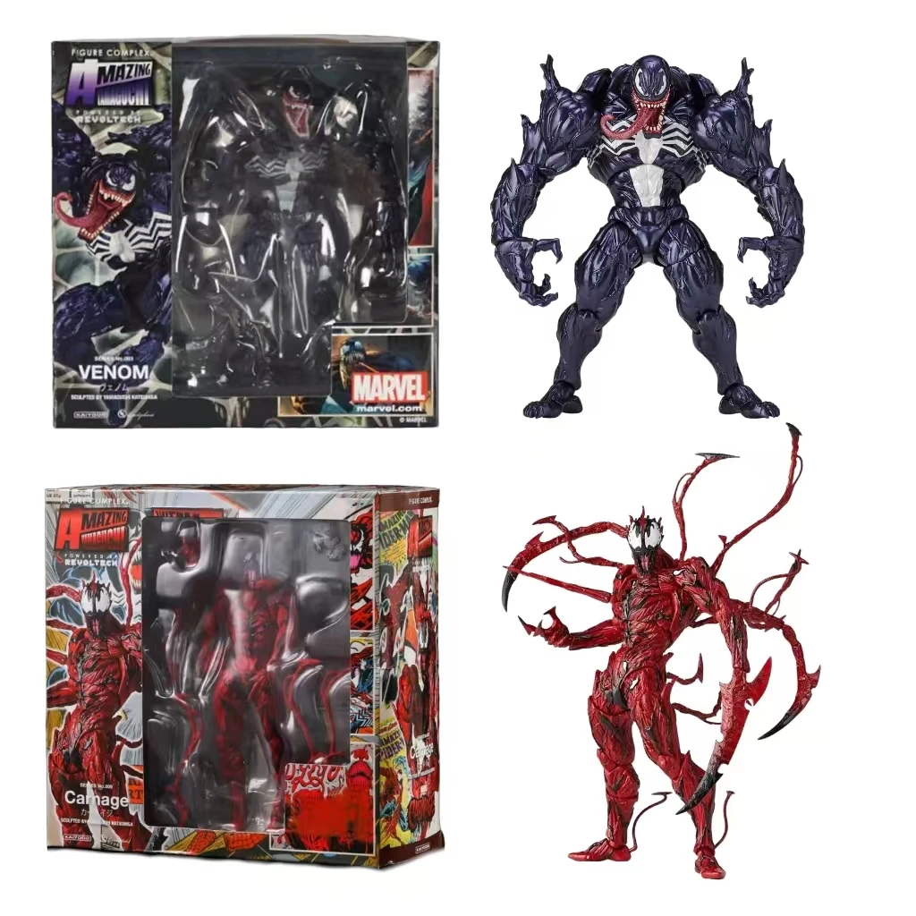 FANTASTISCHE YAMAGUCHI Carnage Venom Spider-Man Marvel Legends Actionfigur mit Beweglichen Gelenken und Wechselbarem Gesicht als Spielzeug-Geschenk