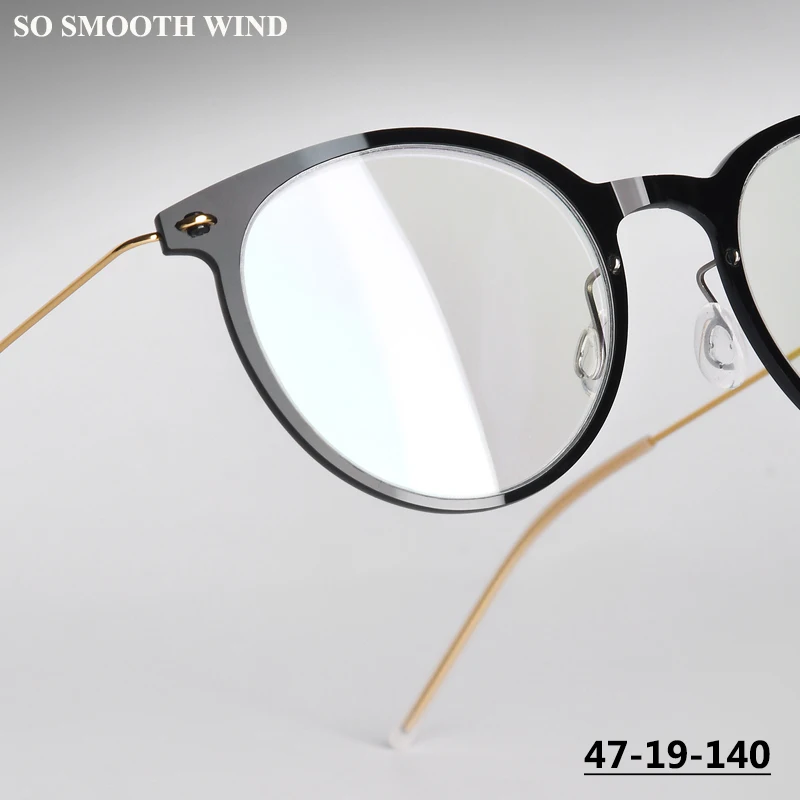 

Датская титаново-ацетатная круглая оправа для очков, ультралегкие модные мужские и женские очки, брендовые круглые очки 6537