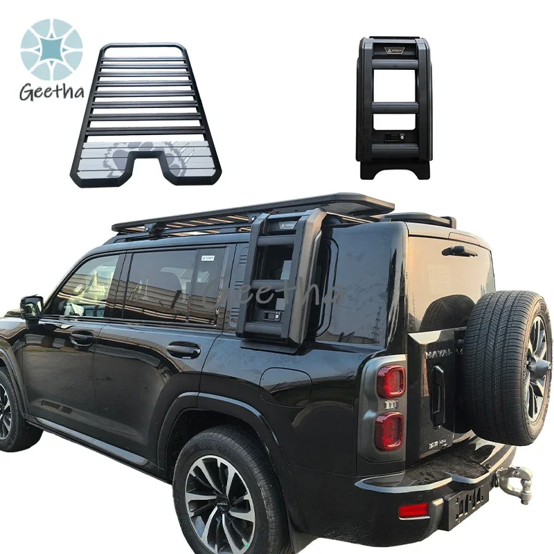 

Multi-functional Aluminium Offroad Car Roof Rack with Rear Ladder Jeep Wrangler JK Roofrack Top Luggage Carrier