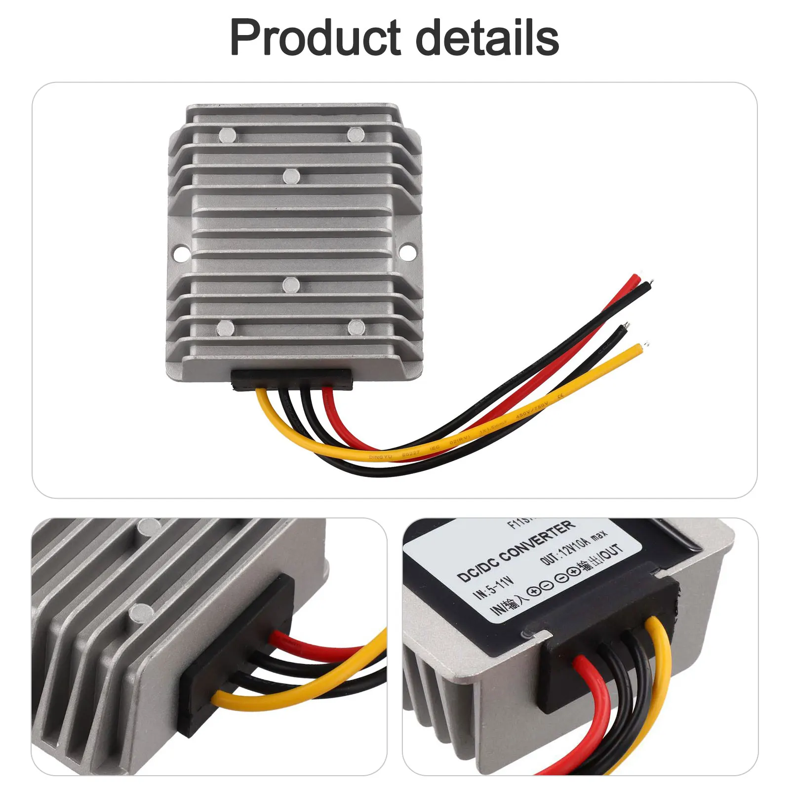 DC 6V to 12V Step Up Power Converter 10A 120W with Intelligent Chip for Protection from Over Current Overload and Overheating