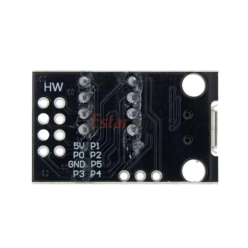 ATtiny13A/ATtiny25/ATtiny45/ATtiny85 Development Board, Pluggable SOP8 IC Programmer Module with USB Interface for AVR