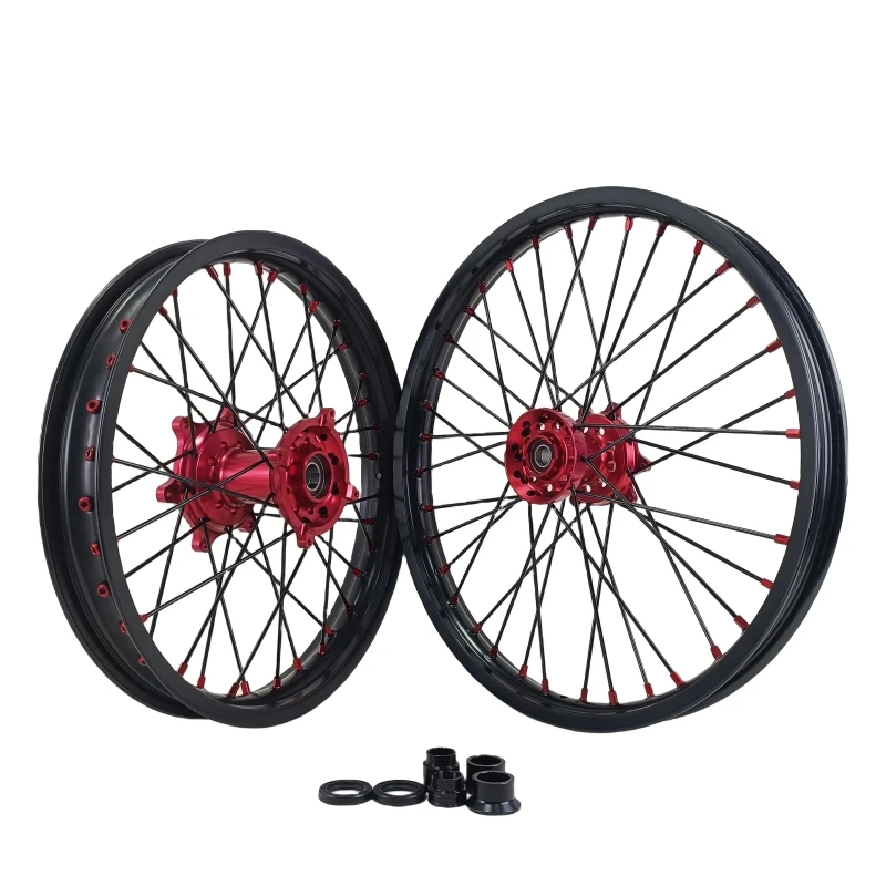 إندورو موتوكروس عجلات دراجة نارية الحافات مجموعة صالح CRF250R CRF450R الألومنيوم CNC محور عجلات مجموعة Supermoto مجموعة عجلات كاملة