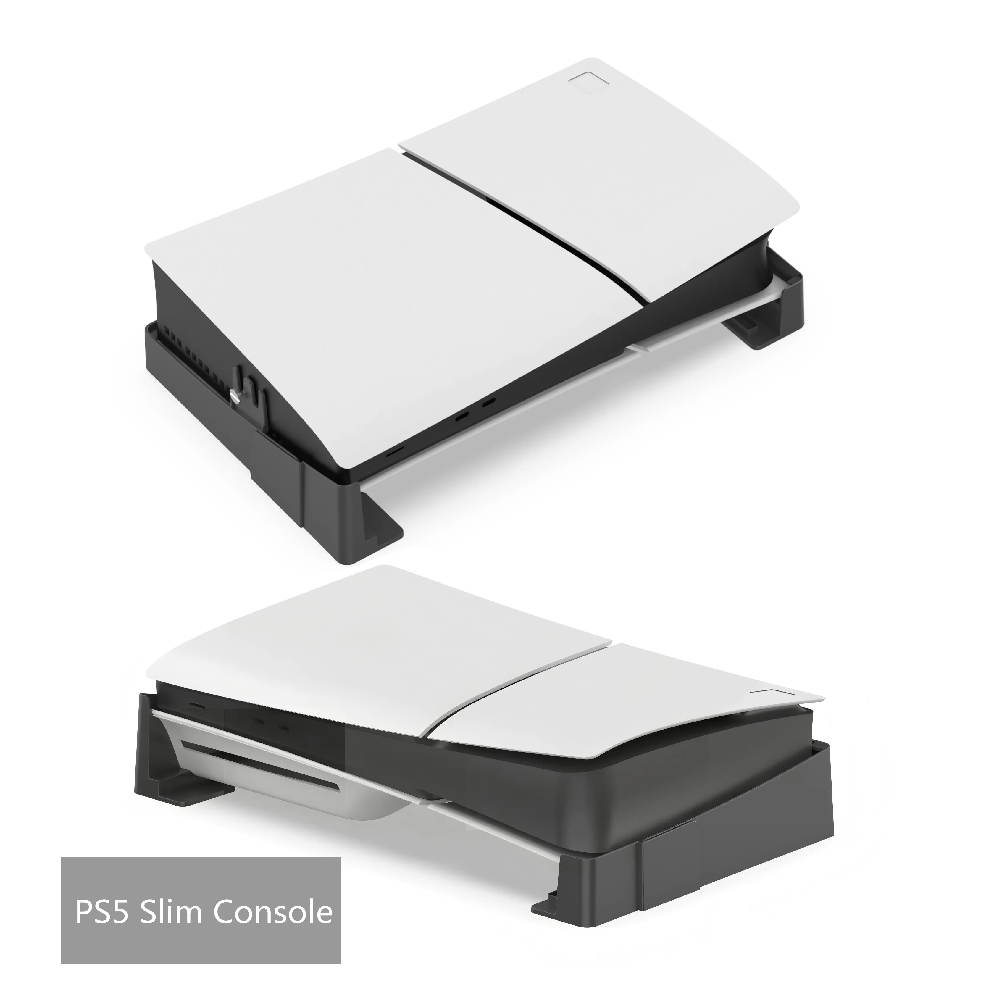 PS5/Slim/Pro Horizontaler Ständer für Disc- und Digital-Konsolen, Schützender Stabiler PlayStation 5 Ständer, Skalierbares Design für PS5-Zubehör – Detail 16