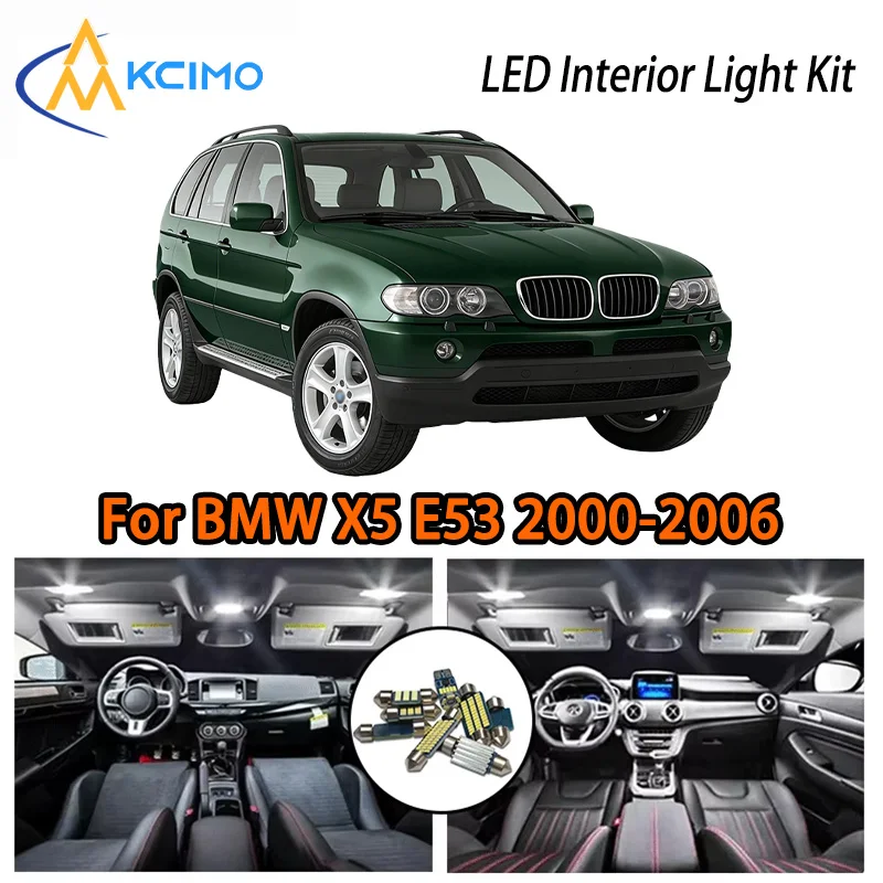

KCIMO For BMW X5 E53 2000-2006 Premium LED Interior Kit - 2 Colors , Quick Installation, Long-Lasting
