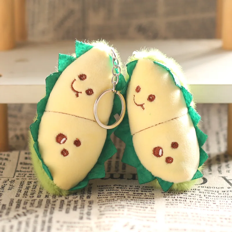 10 センチメートルドリアンぬいぐるみかわいいぬいぐるみフルーツソフトスパイク付き面白いいたずらギフト子供の友人フルーツ愛好家ドリアンキーホルダー