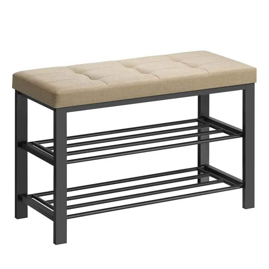 

Modern Style Shoe Bench with Storage Cushioned Entryway Bench Shoe Shelf with Seat Space Saving 12.2"D x 31.9"W x 19.3"H