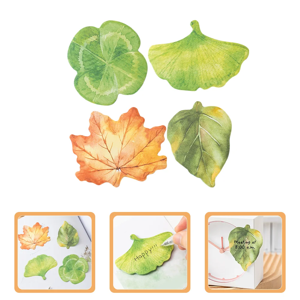 120 Sheets Leaf Memo Pads Memorandum Thanksgiving Decorative Paper Sticker