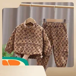 ملابس Roupa Infantil Fashion Kid Clothing 2023 Autumn New Two-piece Baby Boy Clothing Kid Clothes Girl Pullover Groups of Pant