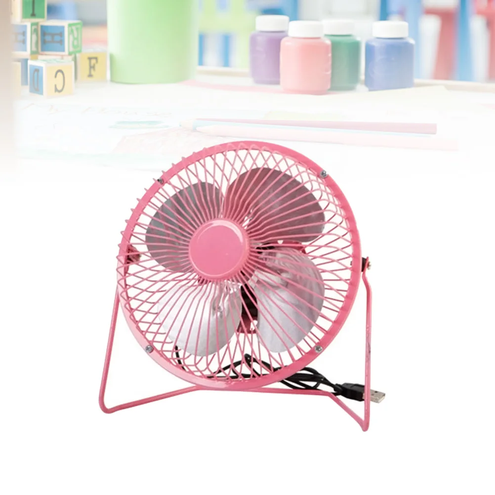 

4 Inch Usb Mini Fan Portable Sturdy Adjustable Stand Aluminum Blades Metal Structure Compact Wall Mountable Table Floor Fan For