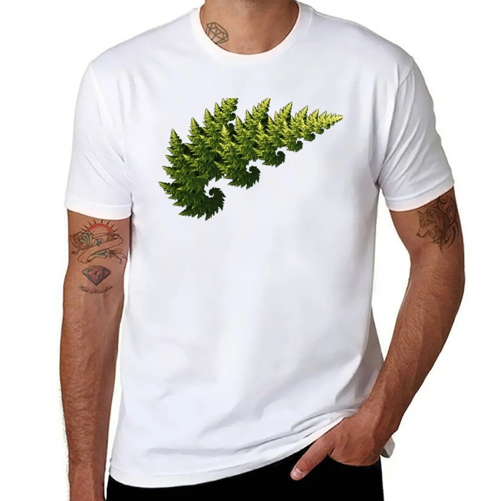 

Tree Fractal T-Shirt t shirts for man pack cotton anime t shirts oversize T-Shirt