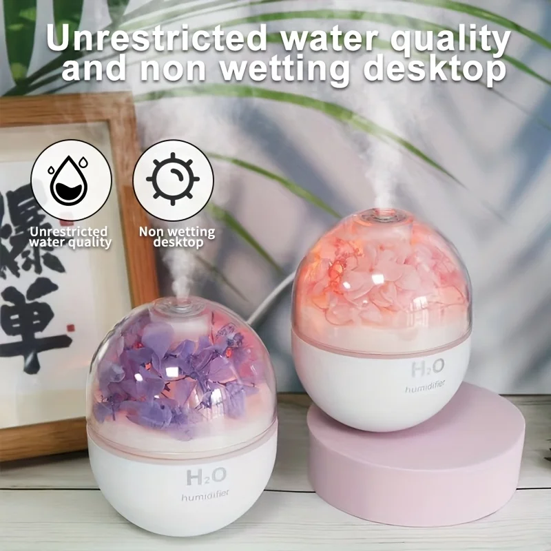 

Увлажнитель воздуха с цветочным шаром, бесшумный настольный воздух для спальни, бытовой большой туман, маленький увлажняющий увлажняющий красочный ночник