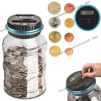 Electronic Piggy Bank Counter Coin Digital LCD Count Coin Piggy Bank Jar Coin Storage Box For USD Euro Gifts