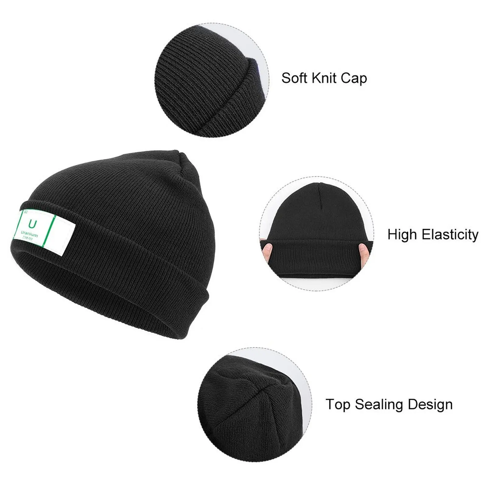 Uranium!Naturally Radioactive Knitted Cap western Hat Anime Golf Sun Cap Women's Golf Wear Men's image 3