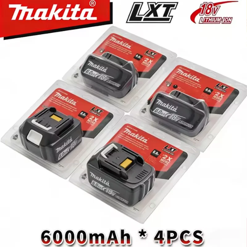 

Makita 100% Original Rechargeable Power Tool Battery, Replaceable Lithium-ion LED, 6.0 Ah 18 V LXT BL1860B BL1860BL1850 BL1830