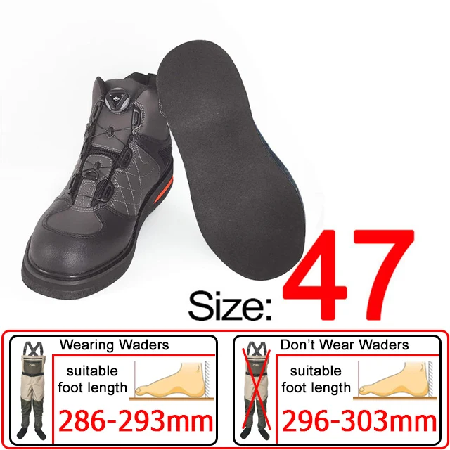 Aukuma Angelschuhe, selbstsichernde Spitze, Filzsohle, Jagd, Wandern, Riff, Felsen, Angelstiefel, Upstream-Fluss-Watstiefel für Fliegenfischer, Wathose 8