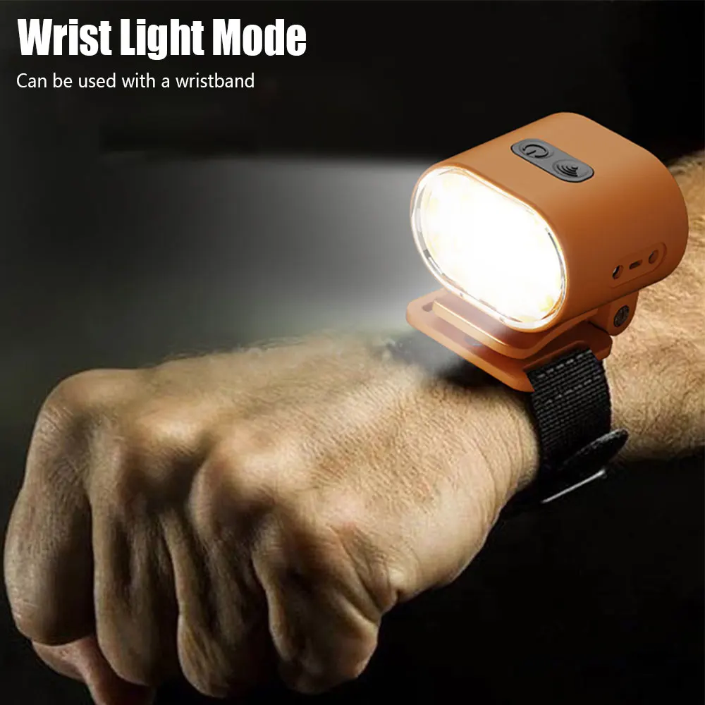 Mini Headlamp Hat Clip Light USB Rechargeable Helmet Headlight Portable LED Sensor Headlight Torch Waterproof Work Light Camping