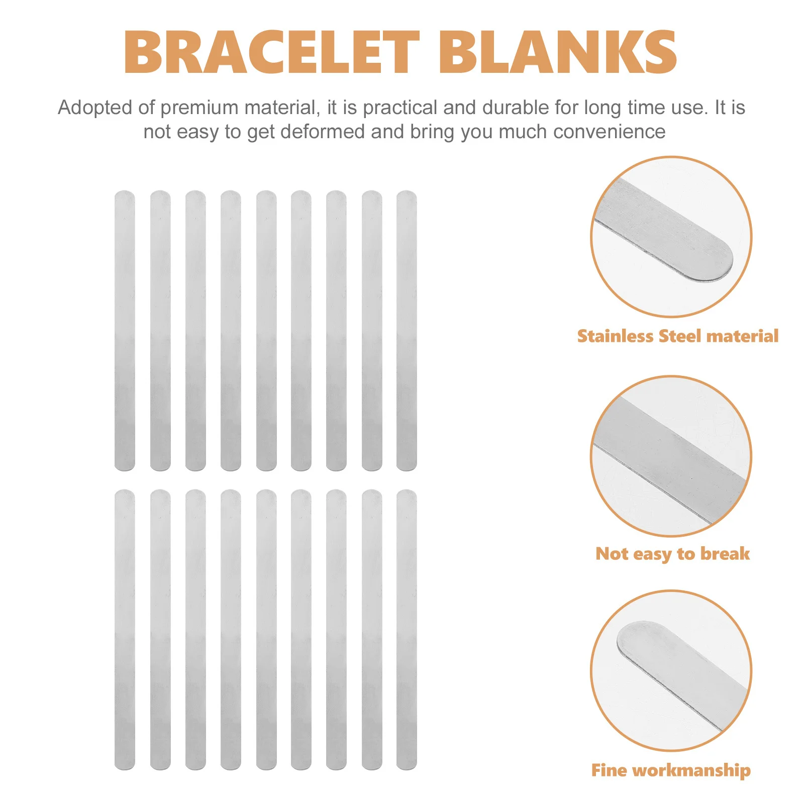 

18Pcs Stainless Steel Bracelet Blanks Cuffs for Jewelry Making DIY Stamping Engraving Bracelet Blanks DIY Jewelry Supplies