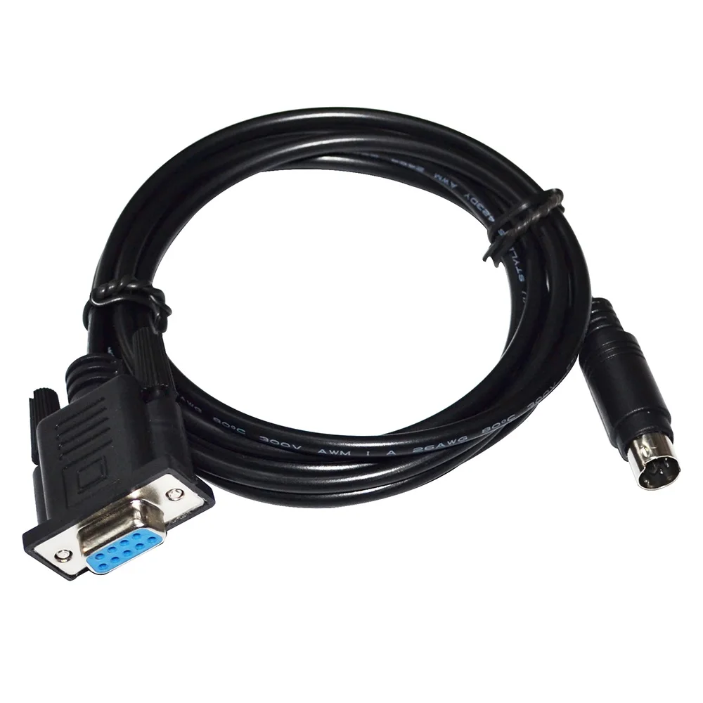 INDUSTRIAL RS232 DB9 TO MINI DIN 6PIN COMMUNICATION CABLE COMPATIBLE WITH LS LG XGB XBC XGK XEC PLC AND PMU DATA TRANSMISSION