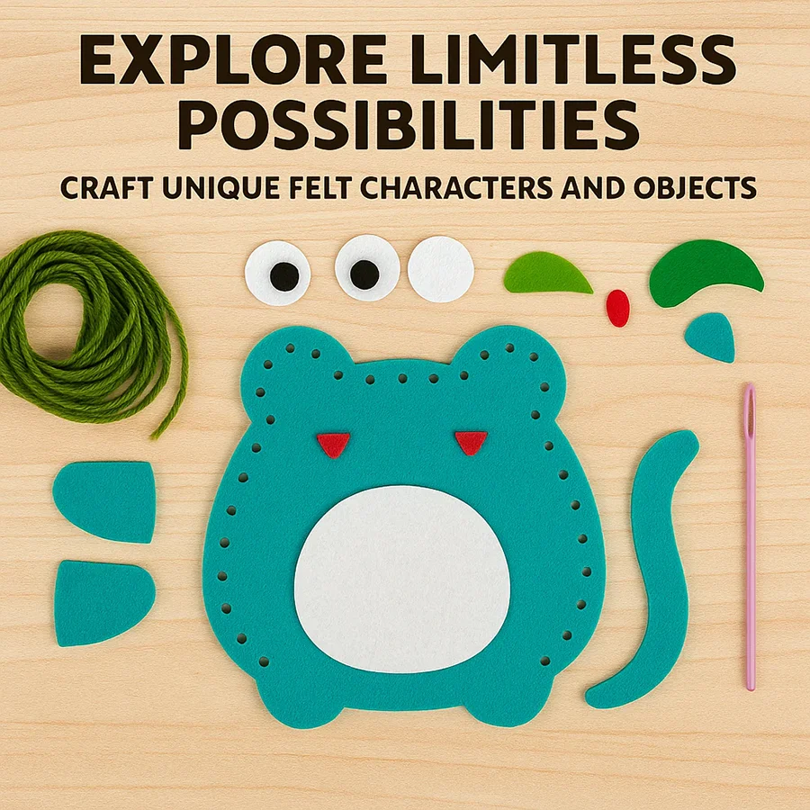 DIY الحيوان ورأى مجموعة الخياطة للفتيات 6 قطعة المهارات الحركية الدقيقة تعلم خياطة محشوة دمية على شكل حيوان قلادة عيد ميلاد هدية الكريسماس