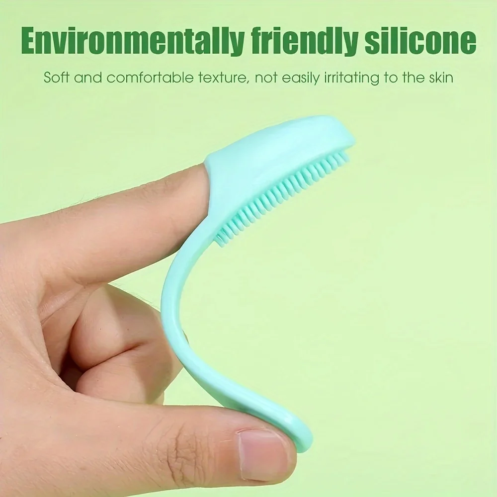1pcs random color Silicone Nose Brush Facial Pore Cleaner Portable Blackhead Double-sided Massage Brushes Beauty Cleaning Tool view 5
