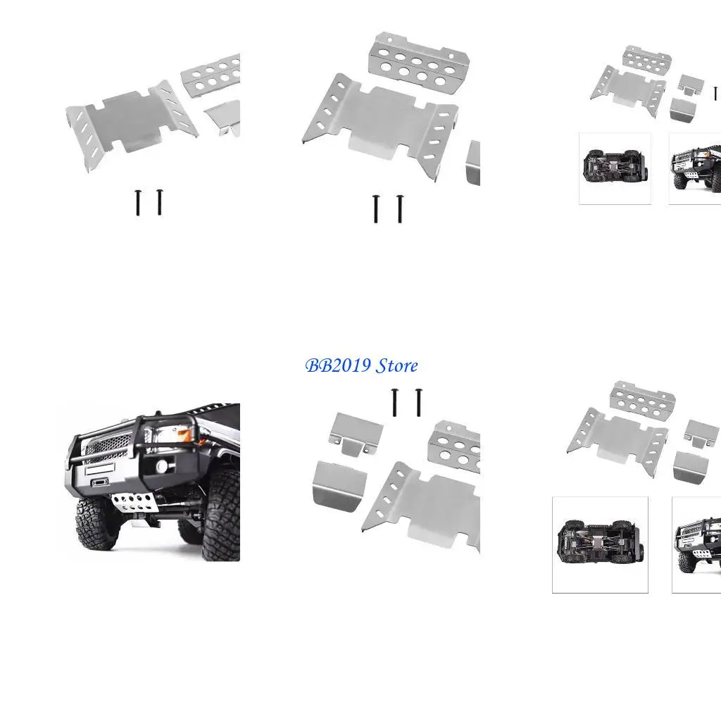 

Q0KB Skid Plate Metal Armors Supplies for Car Toy 1/10 Remote Control Crawler